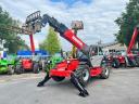 Марка: Manitou MT1840,Цена: 55 000 € Без ДДС,Състояние: Производителност и товароподемност<br /><br />• Максимална товароподемност: 4000 кг <br />• Максимална височина на повдигане: 17,55 м<br />• Максимален хоризонтален обсег: 13,08 м<br />• Товароподемност при максимална височина: 2500 кг <br />• Товароподемност при максимален хоризонтален обсег: 850 кг<br />• Максимална скорост на движение: 25 км/ч<br />Размери и тегло<br /><br />• Собствено тегло: ~11 870 кг (11,8 т)<br />• Транспортна дължина: 6,27 м<br />• Транспортна ширина: 2,42 м<br />• Височина: 2,50 м<br />• Пътен просвет:  0,42 м<br /><br />Двигател и задвижване<br /><br />• Двигател: Perkins Perkins 854E-E34TA / 854F-E34TA) <br />• Мощност на двигателя: 75 kW ( 102 к.с.)<br />• Максимален въртящ момент: 430 Nm при 1400 об./мин<br />• Трансмисия: Хидротрансформаторна (4 предни / 4 задни предавки) или хидростатична<br /><br />Хидравлика и резервоари<br /><br />• Дебит на хидравличната помпа: 167 л/мин – 170 л/мин при 270 бара<br />• Вместимост на резервоара за гориво: 140 л<br />• Вместимост на резервоара за хидравлично масло: 135 л